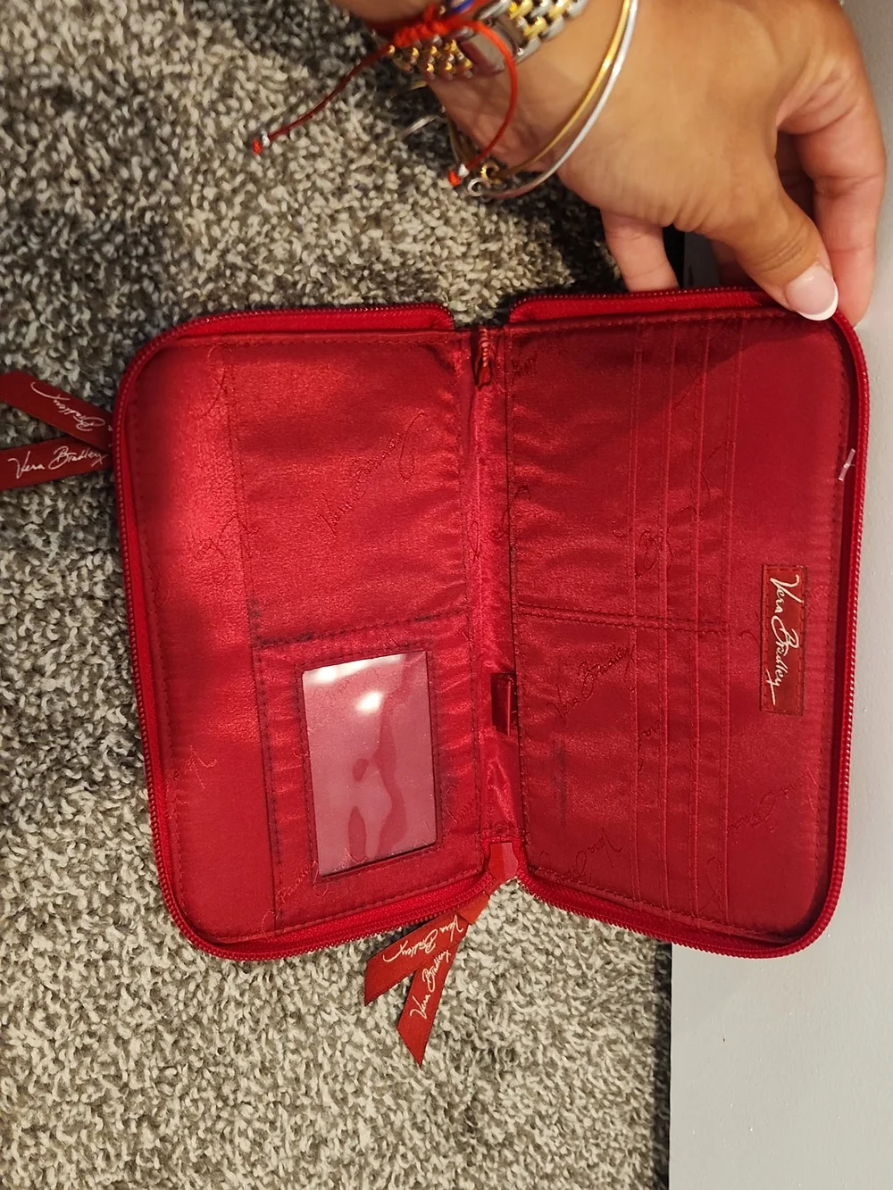 Vera BRADLEY Red Quilted Paisley Shoulder Bag Set Of 3.